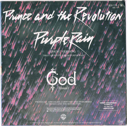 Prince And The Revolution : Purple Rain (7", Single)
