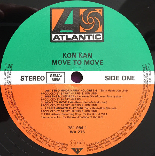 Kon Kan : Move To Move (LP, Album)