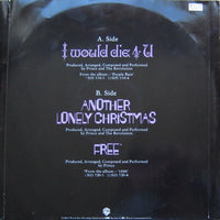 Prince And The Revolution : I Would Die 4 U (12", PRS)