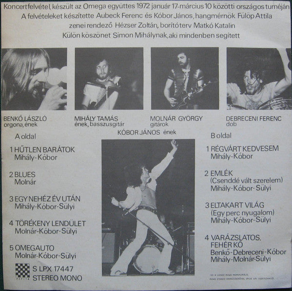 Omega Group* : Élő Omega (LP, Album, Blu)