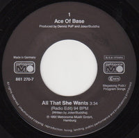 Ace Of Base : All That She Wants (Radio Edit) (7", Single, Pap)