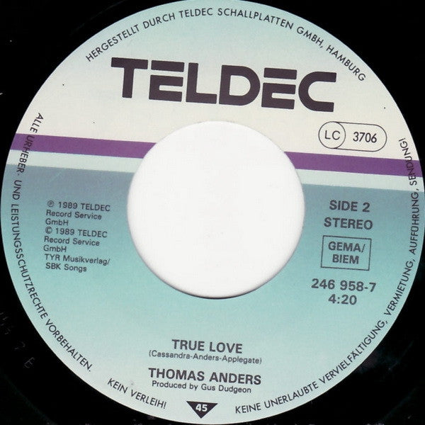 Thomas Anders : Love Of My Own (7", Single, Lar)