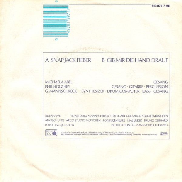 Mannschreck : Snap Jack Fieber (7")