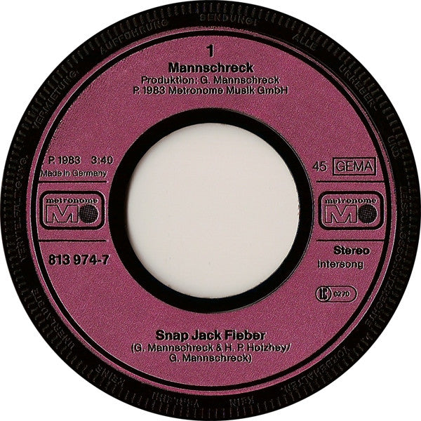 Mannschreck : Snap Jack Fieber (7")