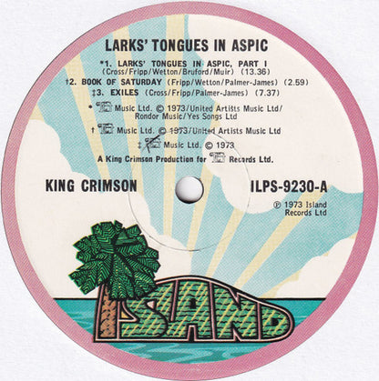 King Crimson : Larks' Tongues In Aspic (LP, Album)