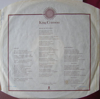King Crimson : Larks' Tongues In Aspic (LP, Album)