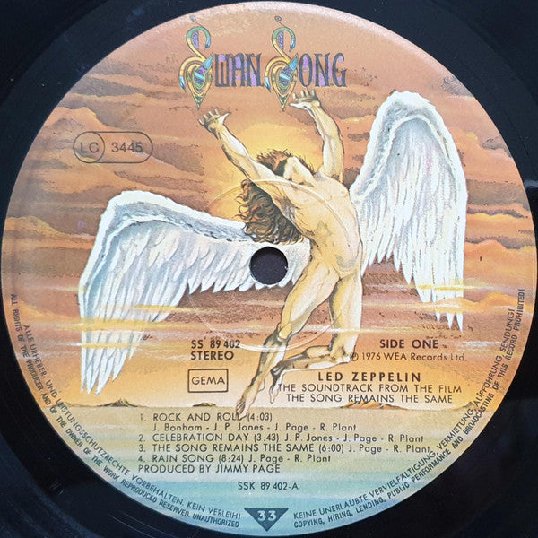 Led Zeppelin : The Soundtrack From The Film The Song Remains The Same (2xLP, Album)