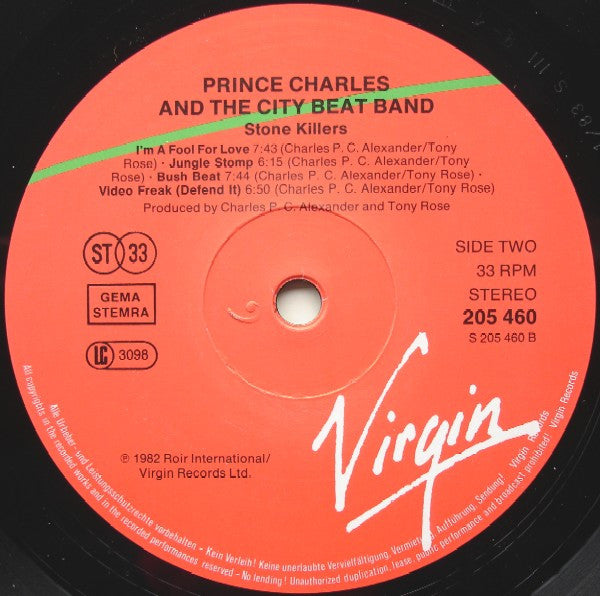 Prince Charles And The City Beat Band : Stone Killers (LP, Album)