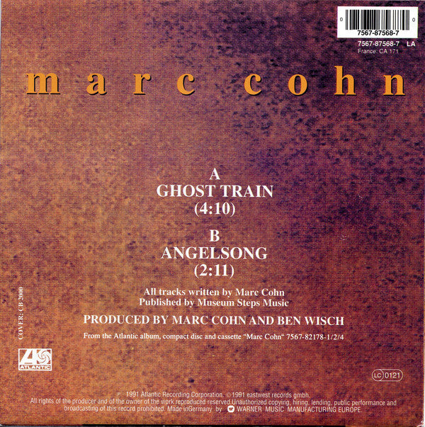 Marc Cohn : Ghost Train (7", Single)