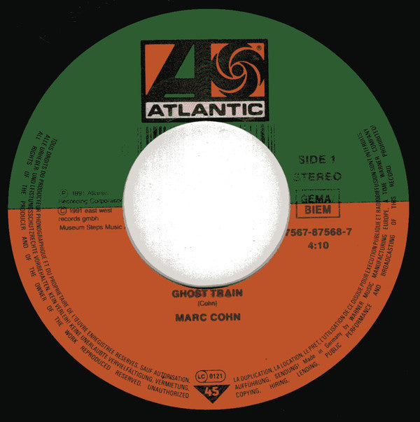 Marc Cohn : Ghost Train (7", Single)