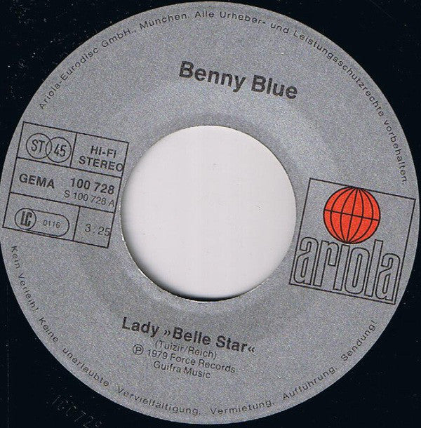 Benny Blue : Lady Belle Star / Made Cap (7", Single)
