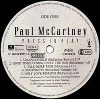 Paul McCartney : Press To Play (LP, Album, Gat)