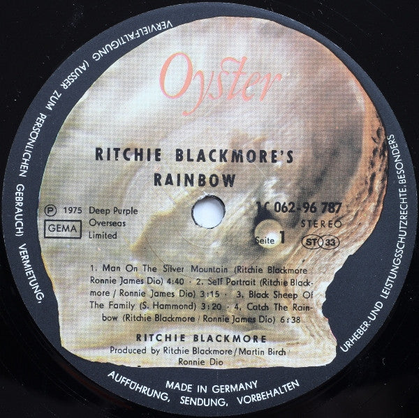 Rainbow : Ritchie Blackmore's Rainbow (LP, Album, RP)