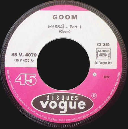 Goom : Massaï (7")