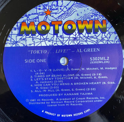 Al Green : Tokyo Live (2xLP, Album, RE)