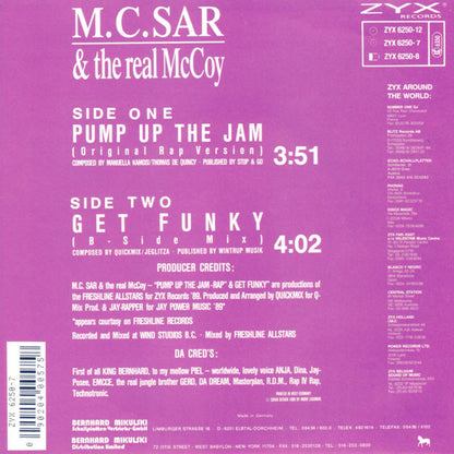 M.C.Sar & The Real McCoy* : Pump Up The Jam Rap (7", Single)