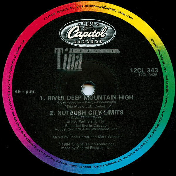 Tina Turner : Private Dancer (Full Length Version) (12")