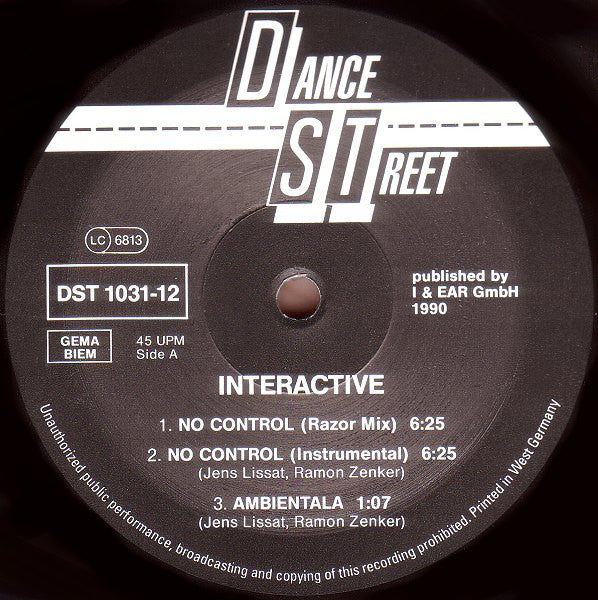 Interactive : No Control (12", Maxi)