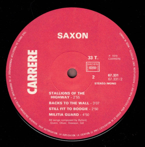 Saxon : Saxon (LP, Album)