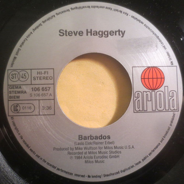 Steve Haggerty Featuring Laslo Elek : Barbados (7", Single)