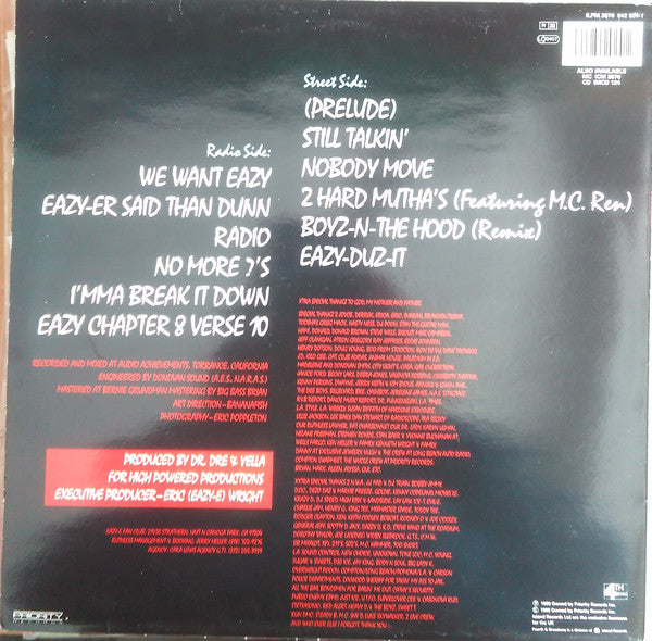 Eazy-E : Eazy-Duz-It (LP, Album, RE)