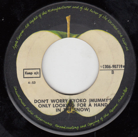Plastic Ono Band* : Cold Turkey (7", Single, Mono)
