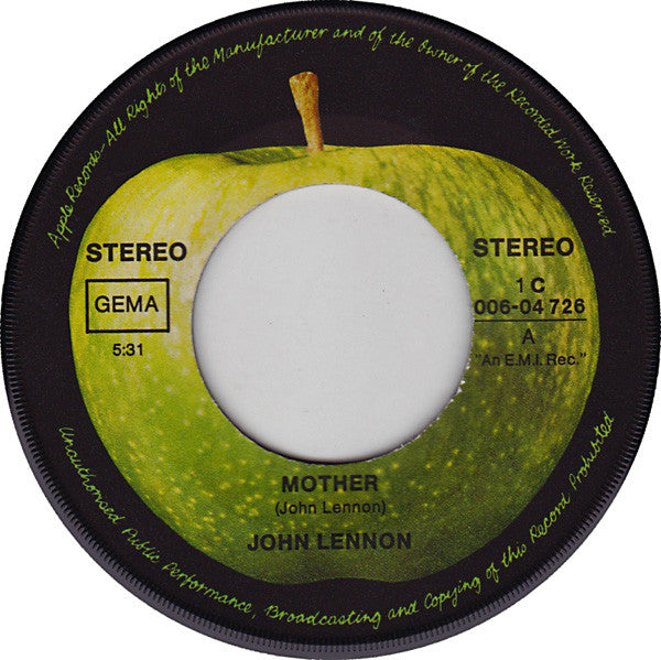 John Lennon / Yoko Ono : Mother / Why (7", Single)