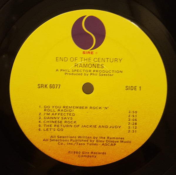 Ramones : End Of The Century (LP, Album, RE, RP, Spe)