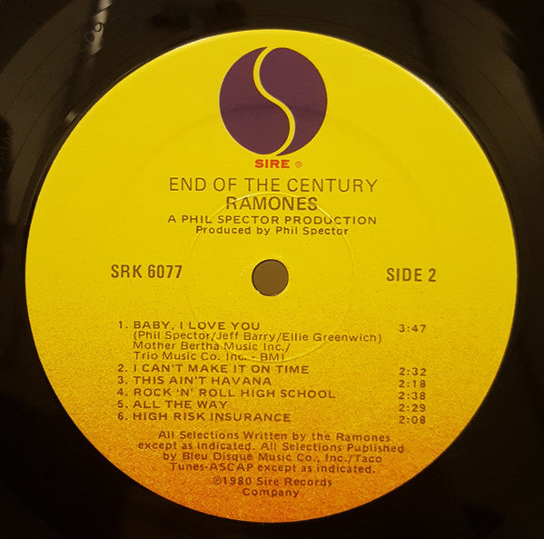 Ramones : End Of The Century (LP, Album, RE, RP, Spe)