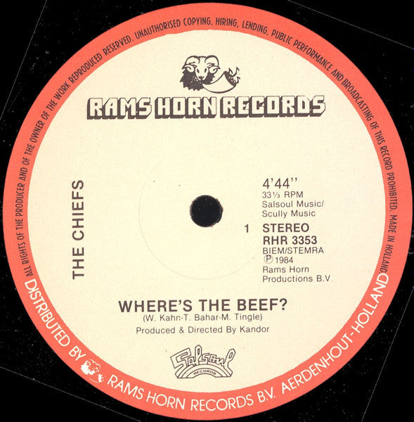 The Chiefs : Where's The Beef? (12")