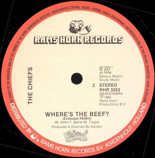 The Chiefs : Where's The Beef? (12")