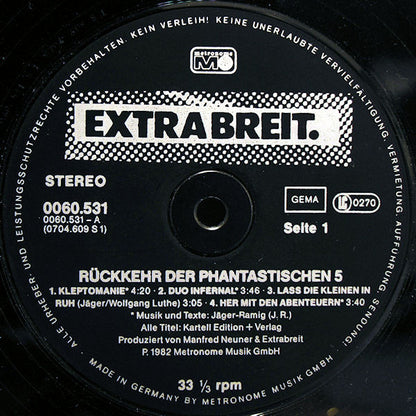 Extrabreit : Rückkehr Der Phantastischen 5! (LP, Album, Gre)