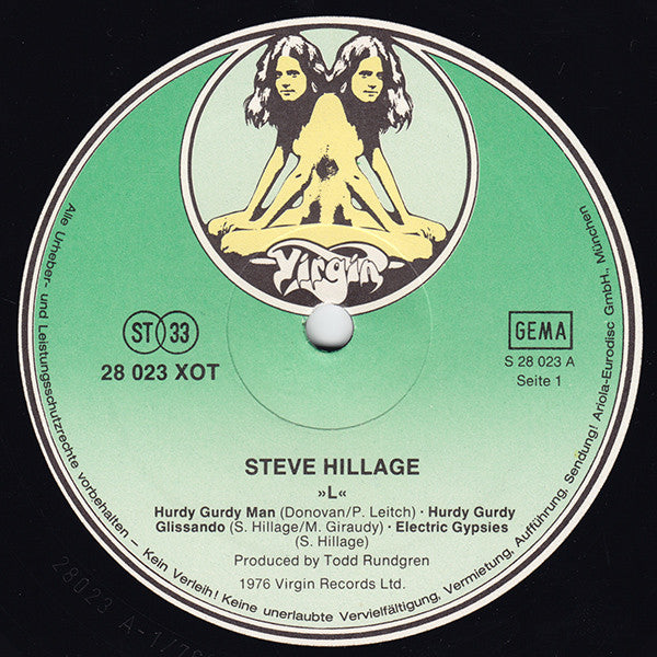 Steve Hillage : L (LP, Album)