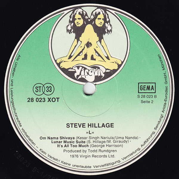 Steve Hillage : L (LP, Album)
