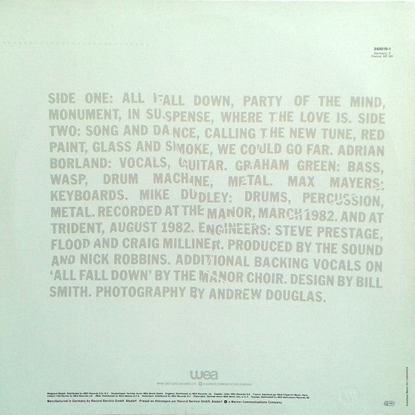 The Sound (2) : All Fall Down (LP, Album)