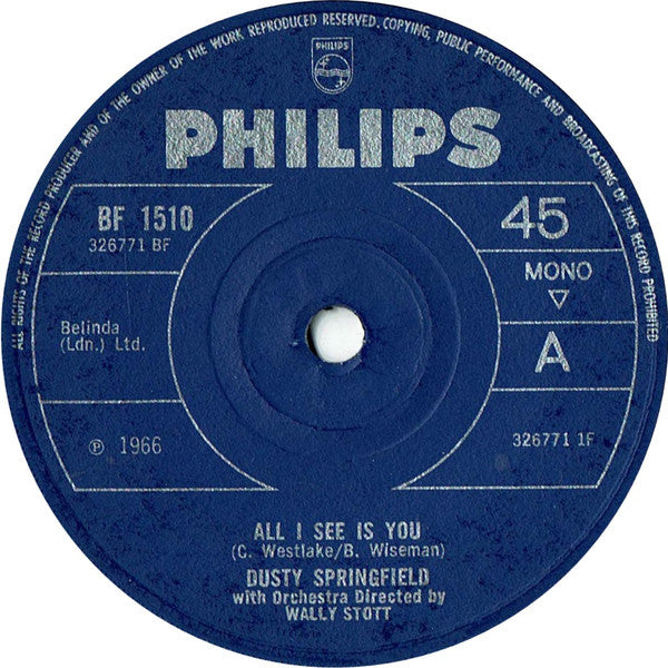 Dusty* : All I See Is You (7", Sol)
