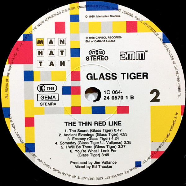 Glass Tiger : The Thin Red Line (LP, Album)