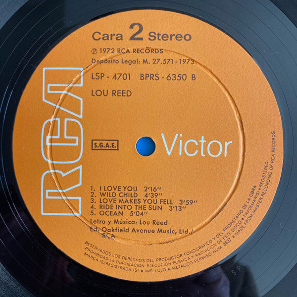 Lou Reed : Lou Reed (LP, Album, RE, Dee)