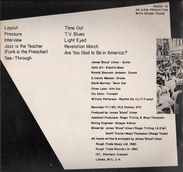 James 'Blood' Ulmer* : Are You Glad To Be In America? (LP, Album)