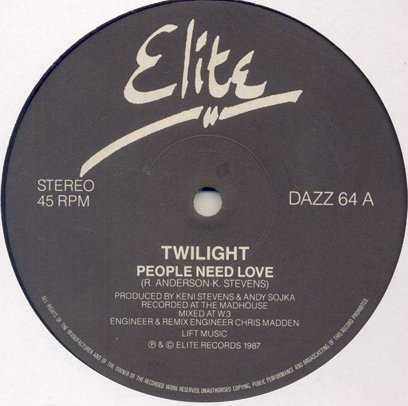 Twilight (19) : People Need Love (12")