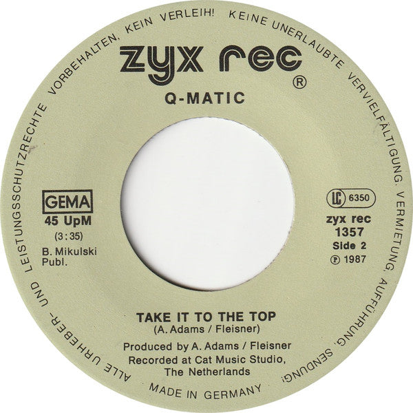 Q-Matic : Take It To The Top (7")