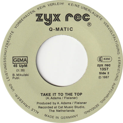 Q-Matic : Take It To The Top (7")