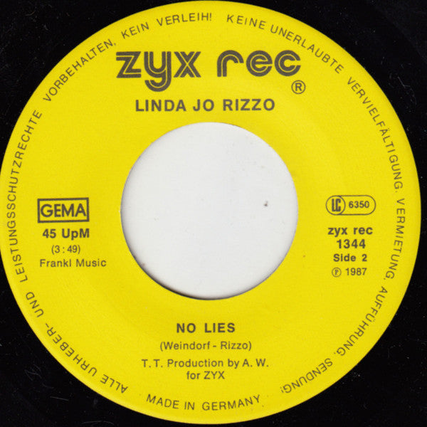 Linda Jo Rizzo : Perfect Love (7", Single)