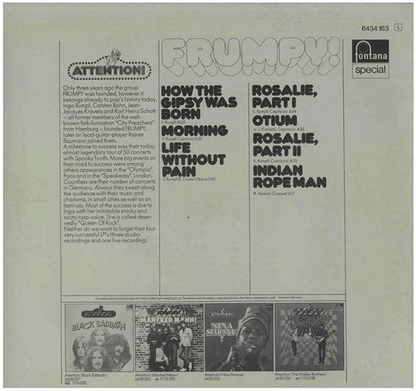 Frumpy : Attention! Frumpy! (LP, Comp)
