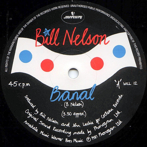 Bill Nelson : Banal (12", Single)