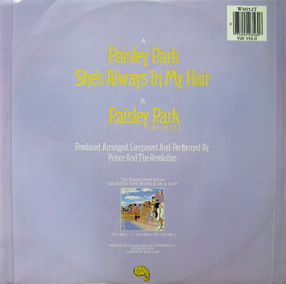 Prince & The Revolution* : Paisley Park (12", Single, PRS)