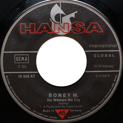 Boney M. : Daddy Cool / No Women No Cry (7", Single, Son)
