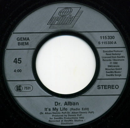 Dr. Alban : It's My Life (7", Single)