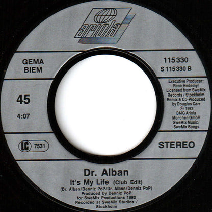 Dr. Alban : It's My Life (7", Single)