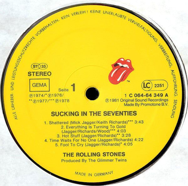 The Rolling Stones : Sucking In The Seventies (LP, Comp)